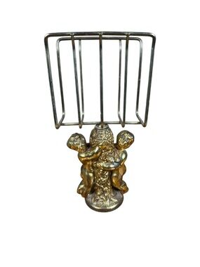 Gold Cherub Napkin Holder